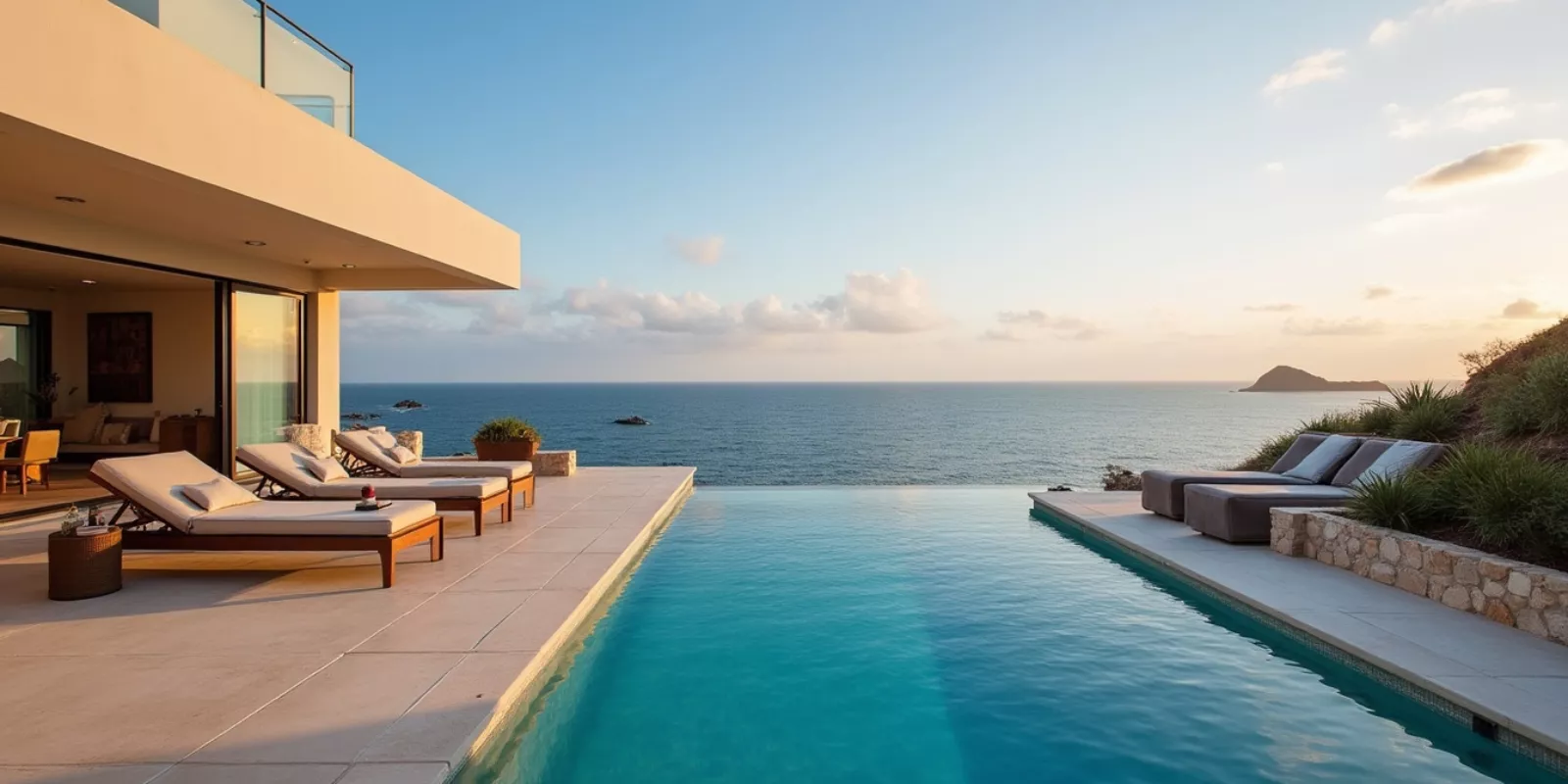 Ocean view home for sale in Pedregal Cabo San Lucas overlooking the marina and the Pacific