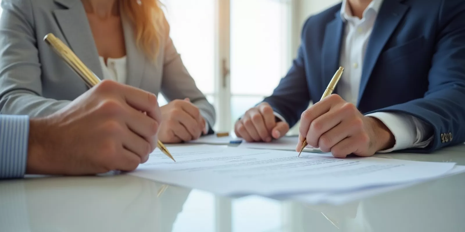 U.S. buyers signing escrow and closing documents for a home in Los Cabos, Mexico