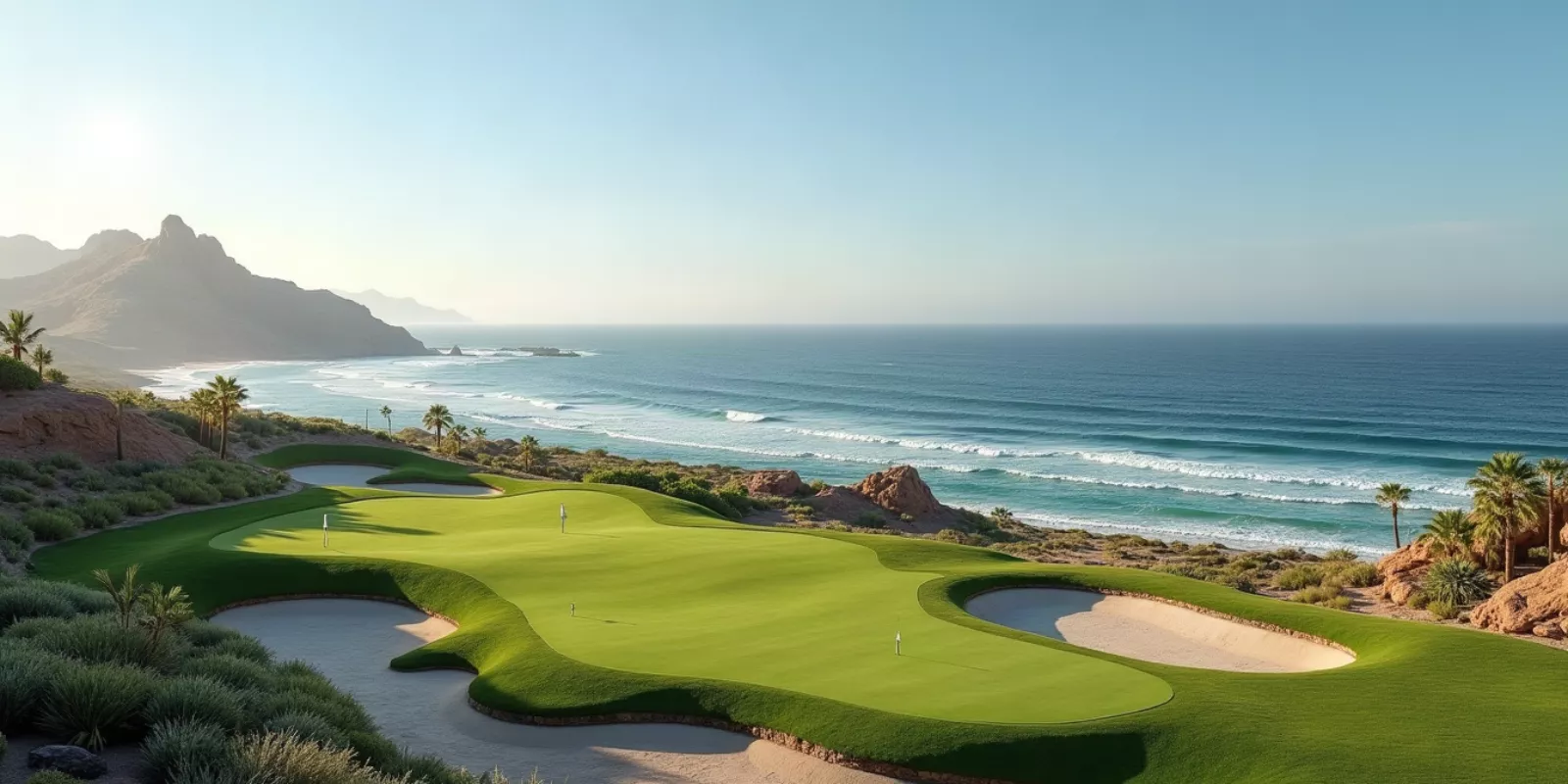 Oceanfront golf course with desert and Sea of Cortez views in Los Cabos, Mexico