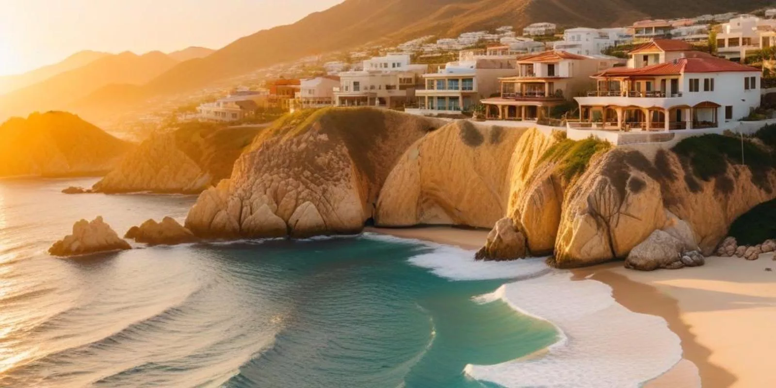 Gated community entrance with security in Los Cabos Mexico