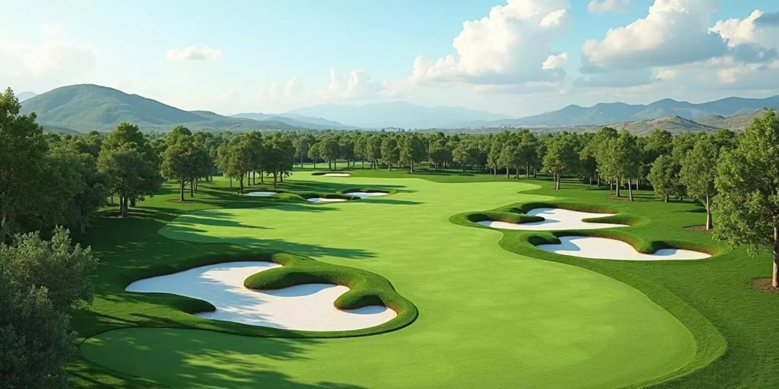 Golf course overlooking the Sea of Cortez in La Paz Baja California Sur Mexico