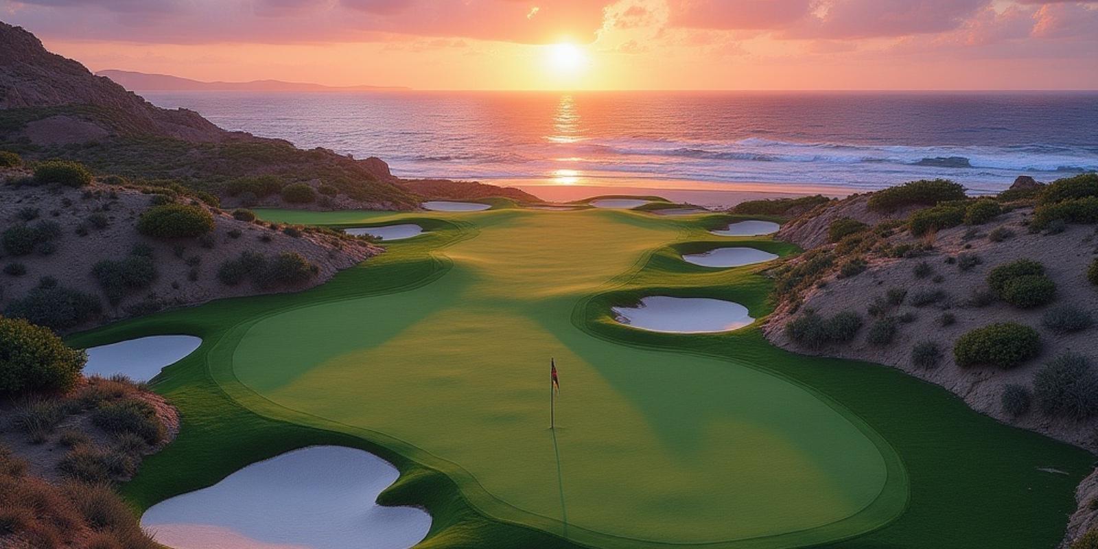 Cabo San Lucas Country Club golf course with views of Cabo San Lucas city and surrounding mountains