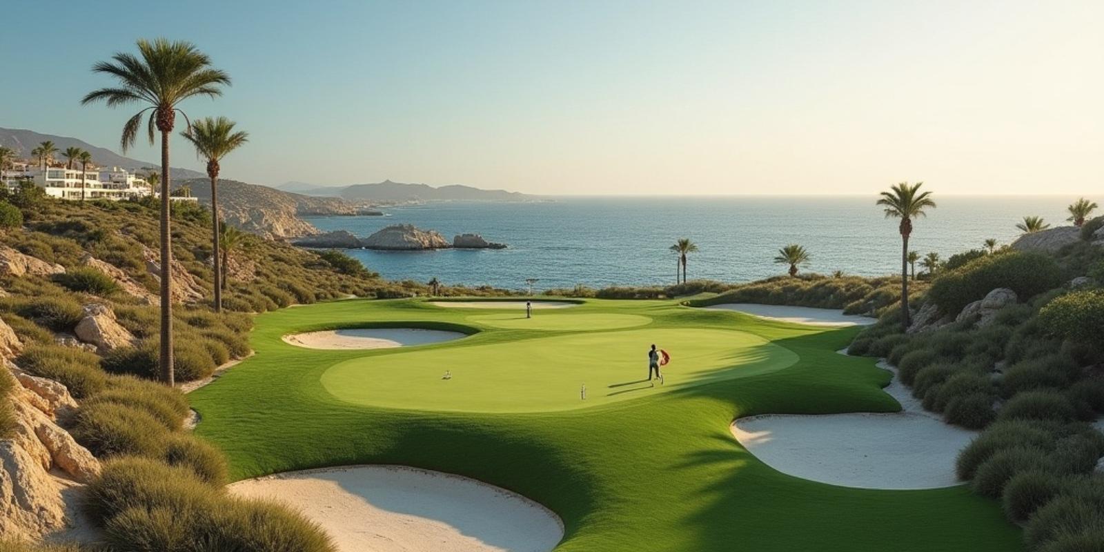 Twin Dolphin golf course Los Cabos Fred Couples design with ocean views and desert landscape